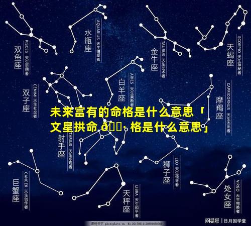 未来富有的命格是什么意思「文星拱命 🌷 格是什么意思」